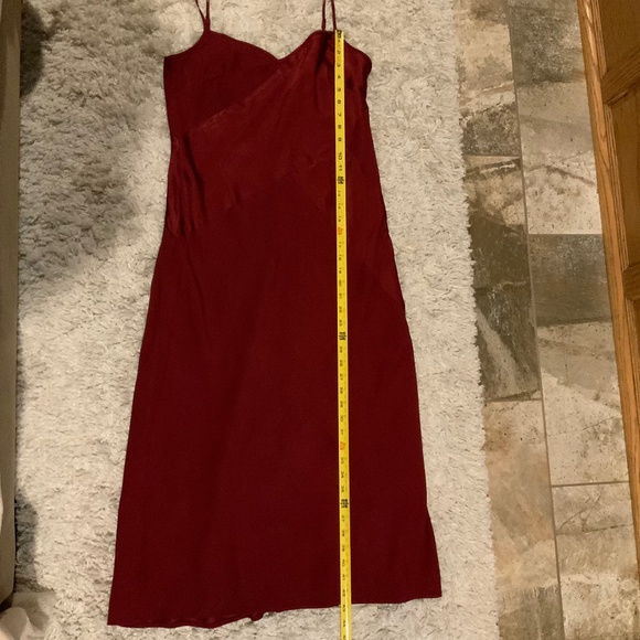 J Crew Collection Maroon Sz 10 Satin Slip Dress Adjustable Straps - Picture 3 of 15